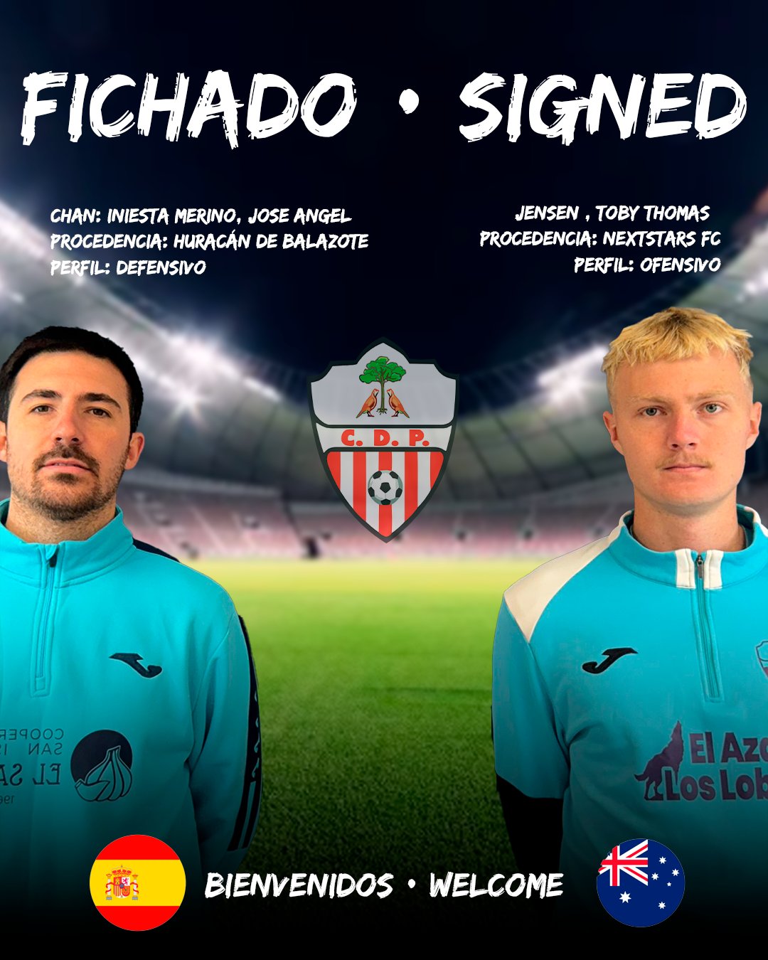 El CD Pedroñeras incorpora a Chan y al delantero australiano Toby para reforzar su plantilla - Todo el deporte de La Mancha